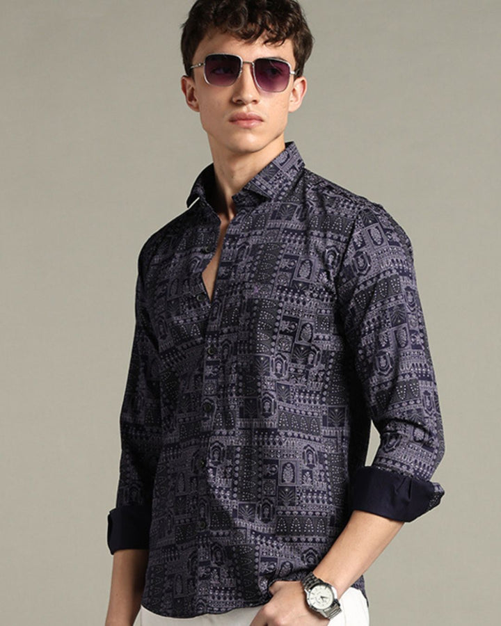 Dark Violet Print - Full - Pride Shirt