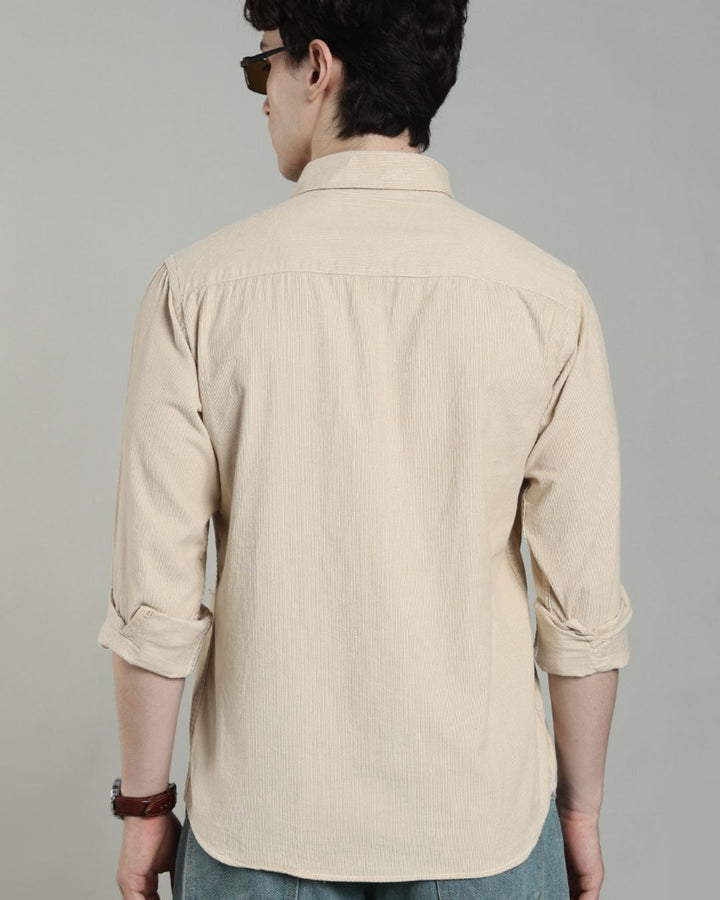Sandal Cream  -Full-Corduroy Shirt