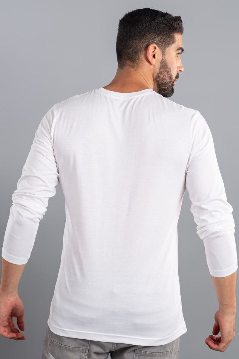 White Stripes- Full Sleeve TShirt - Stain Proof