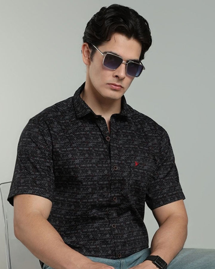 Black Cube Print -Half-Stain Proof