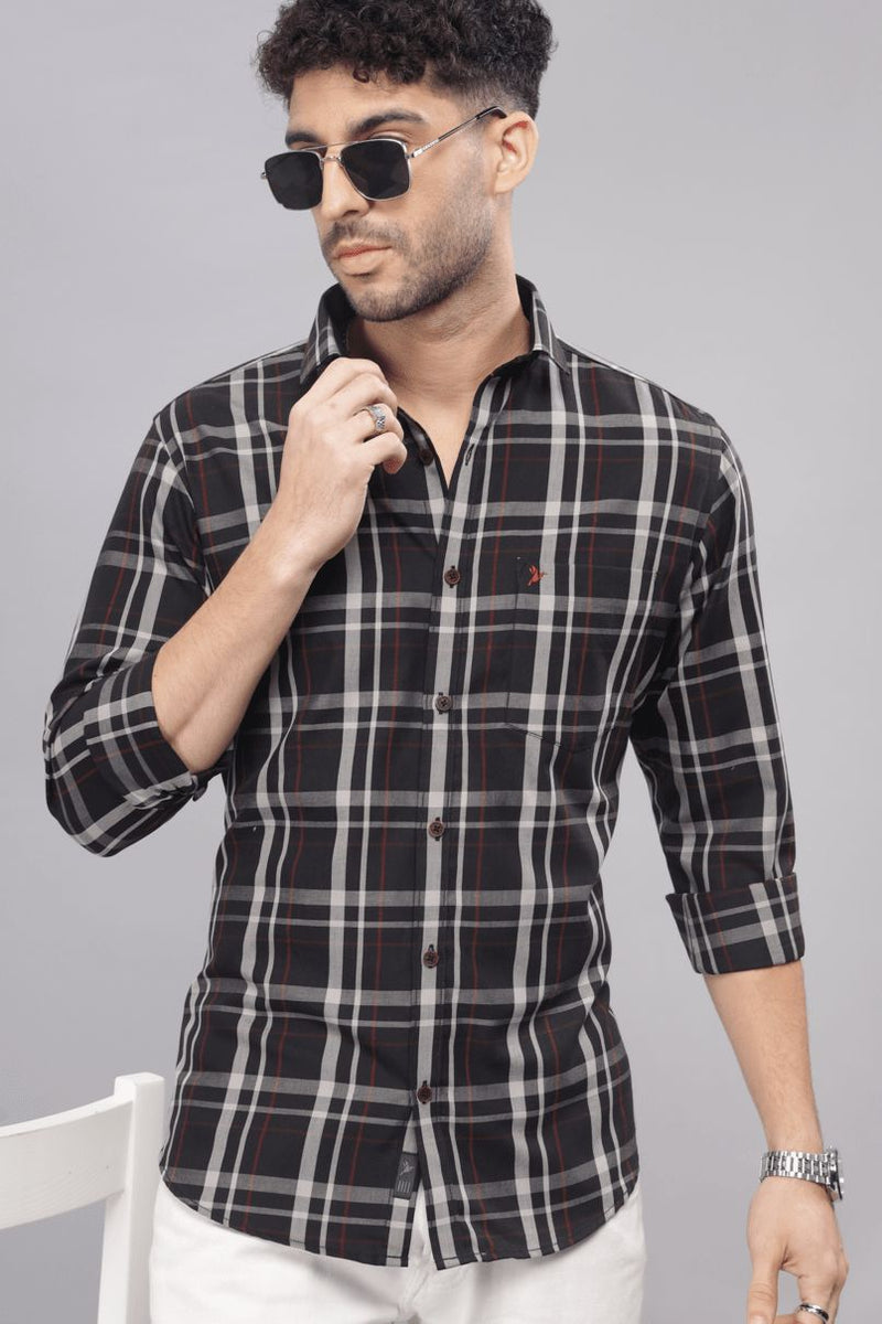 Black & Beige Grey Checks - Full-Stain Proof