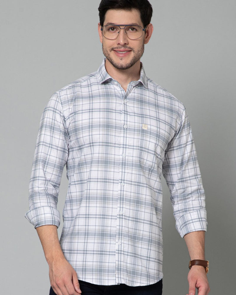 White & Grey Checks - Full-Stain Proof