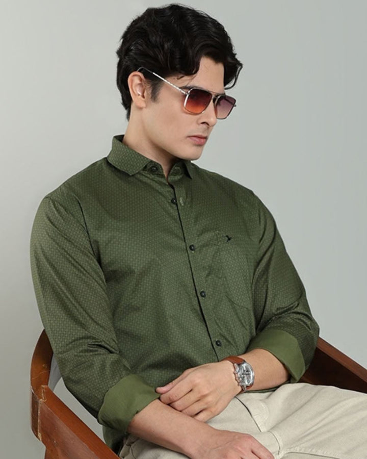 Army Green Print -Full-Stain Proof