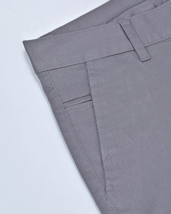 Grey Sea Wave Printed - 2 way stretch - COTTON PANT