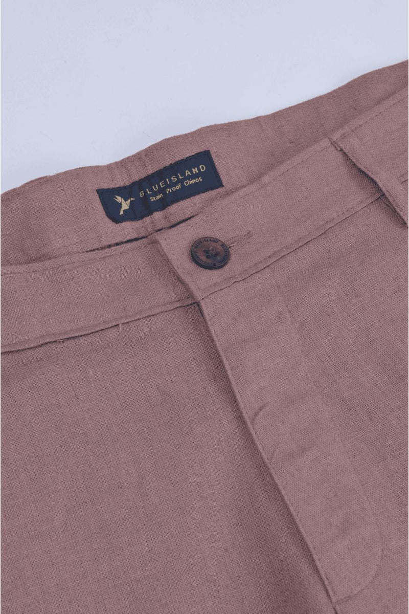 Peach Pink Linen - 2 way stretch - COTTON PANT