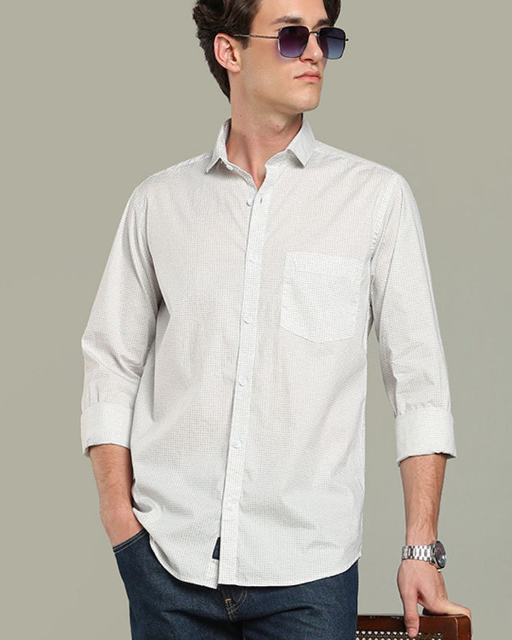 White Micro Print - Full-Stain Proof
