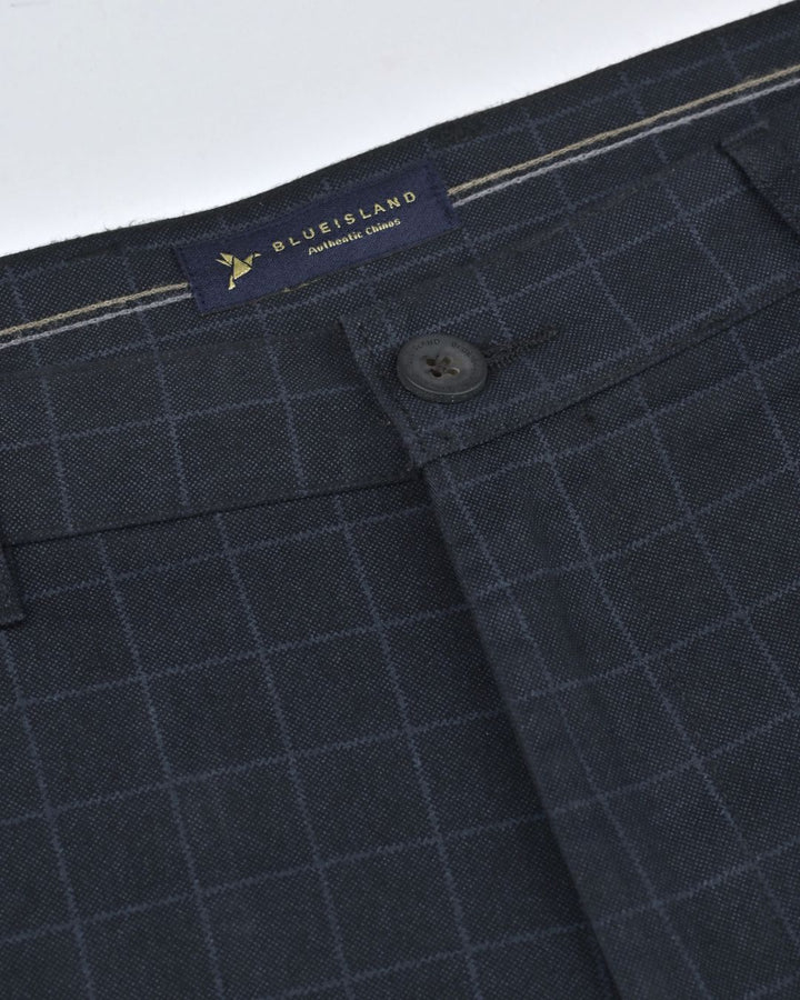Black Dotted Box - 2 way stretch - COTTON PANT