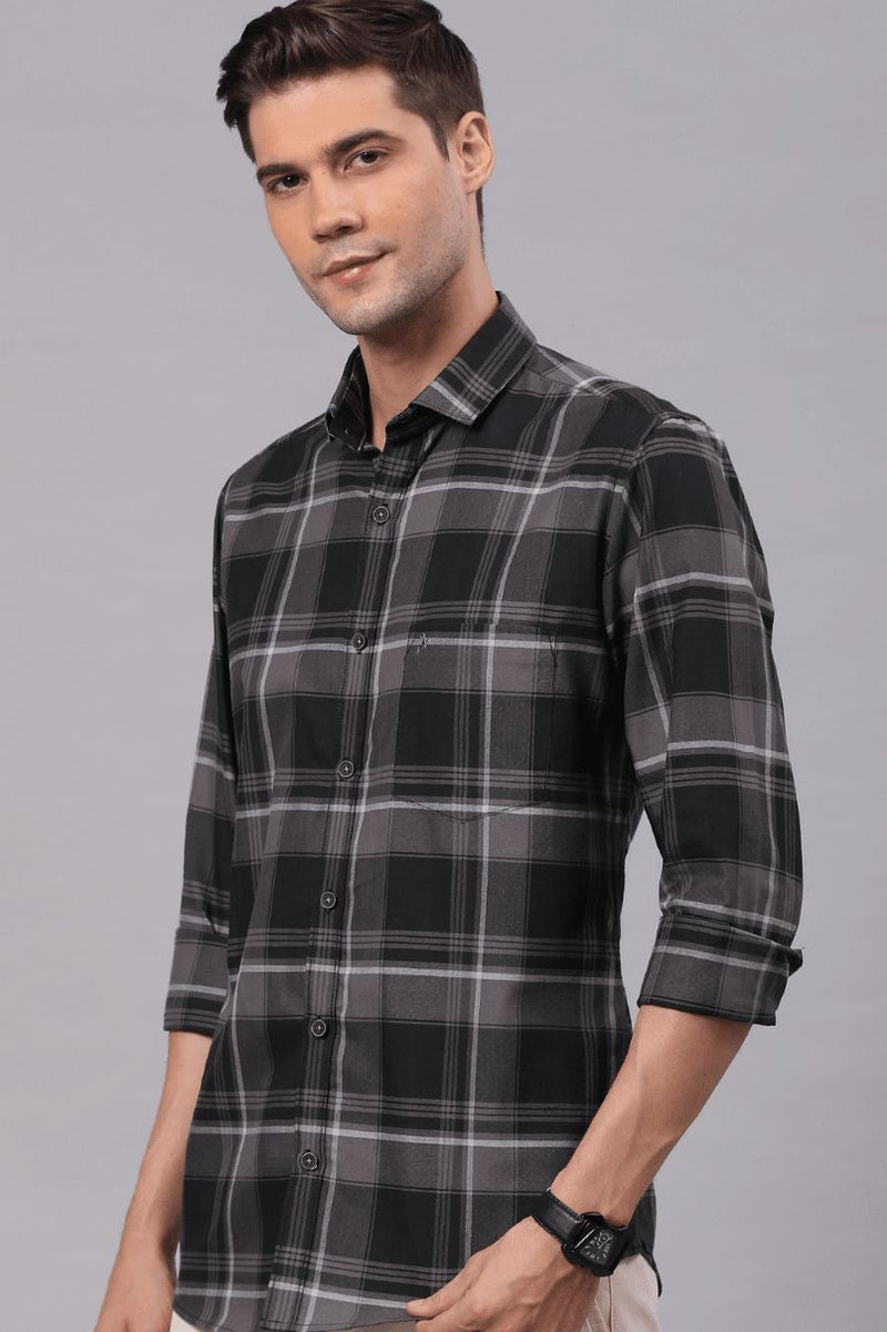 Black and Silver Grey Checks - Full-Stain Proof