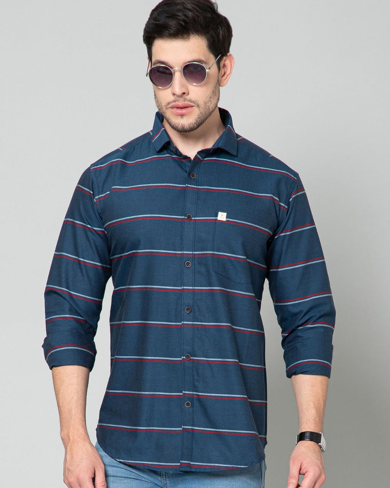 Navy Horizontal Stripes - Full-Stain Proof