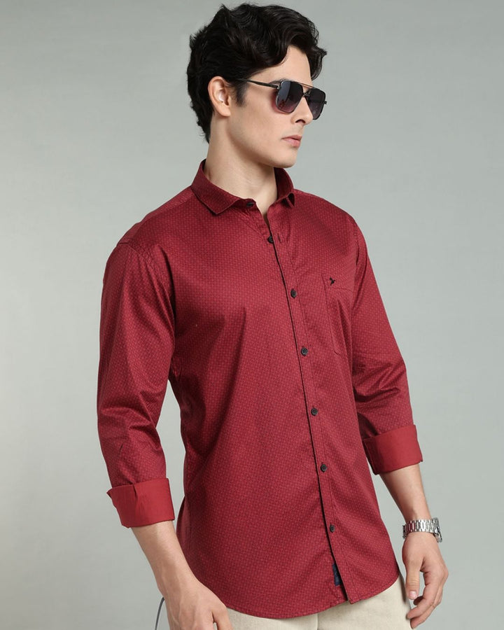 Brick Red Print -Full-Stain Proof