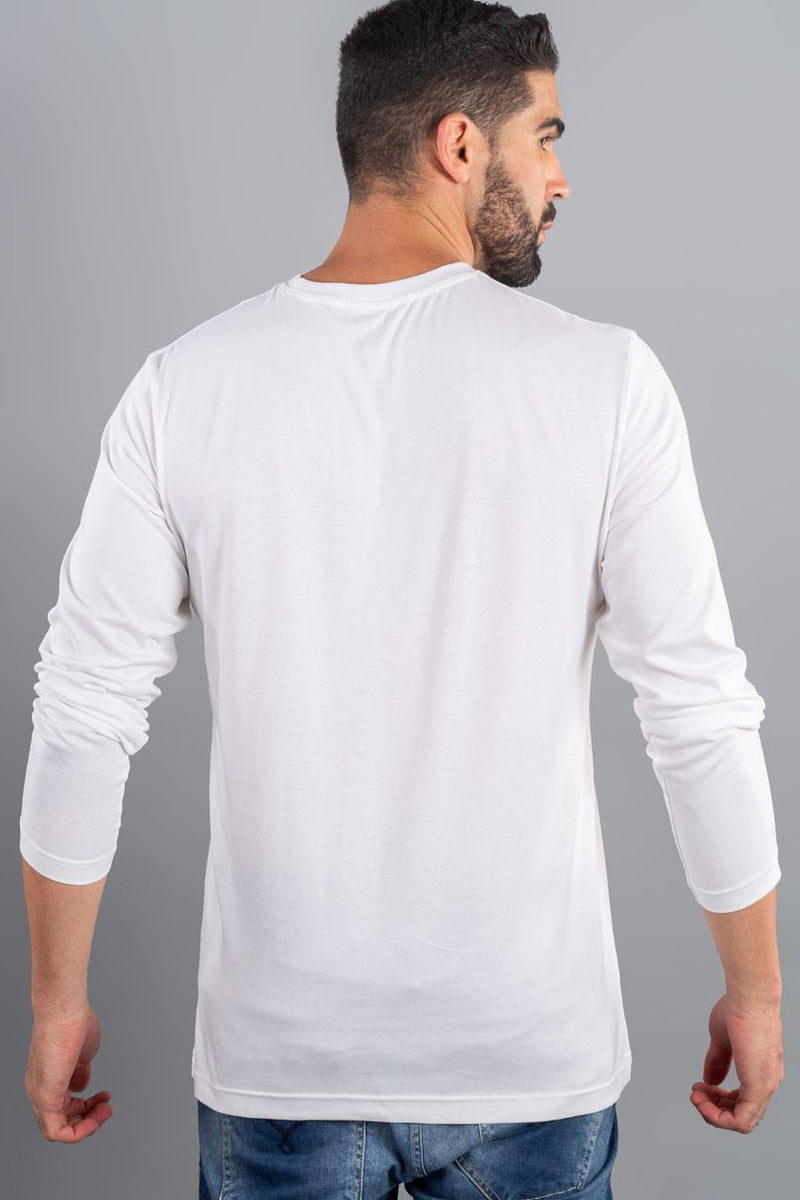 Royal White - Full Sleeve TShirt - Stain Proof