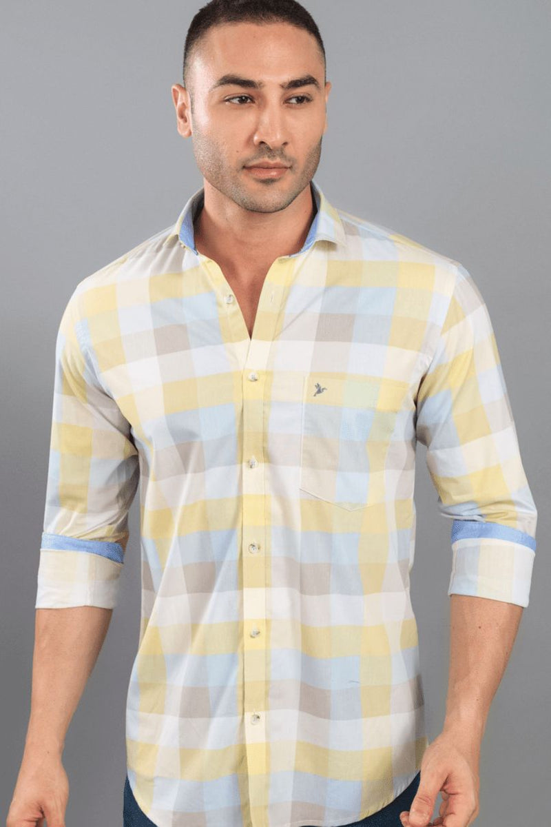 Lime Yellow Box Checks - Full-Stain Proof