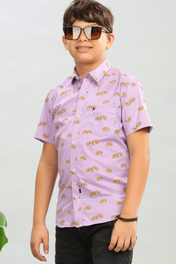 KIDS - Pink Porcupine Print - Half-Stain Proof Shirt