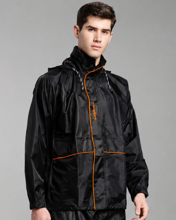 Sparker Black with Orange - Rain Jacket with Pant