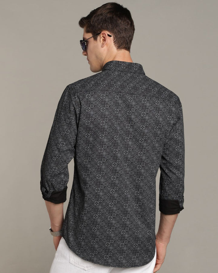 Black Mosaic Print -Full-Stain Proof
