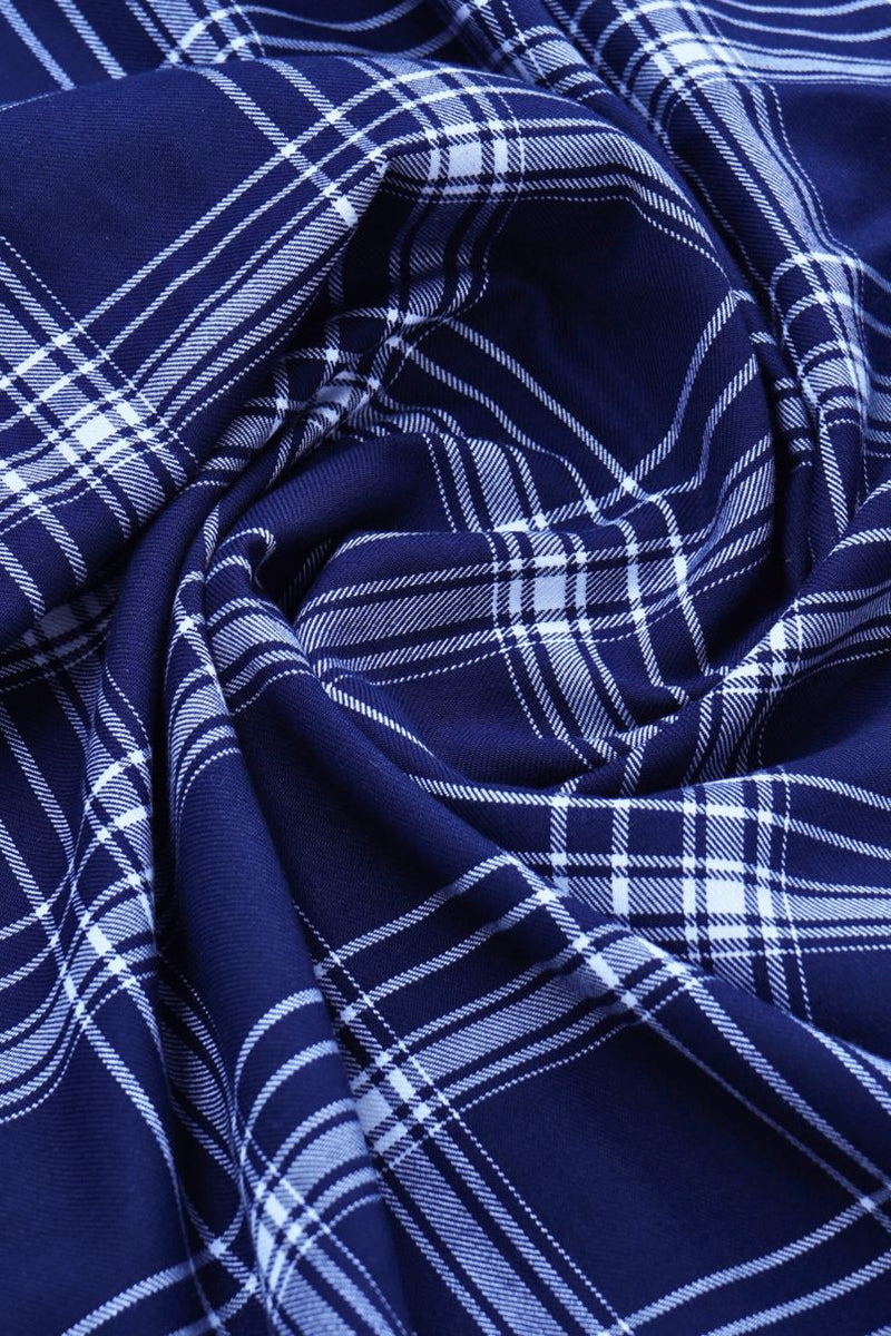 Navy & White Checks - Full-Stain Proof