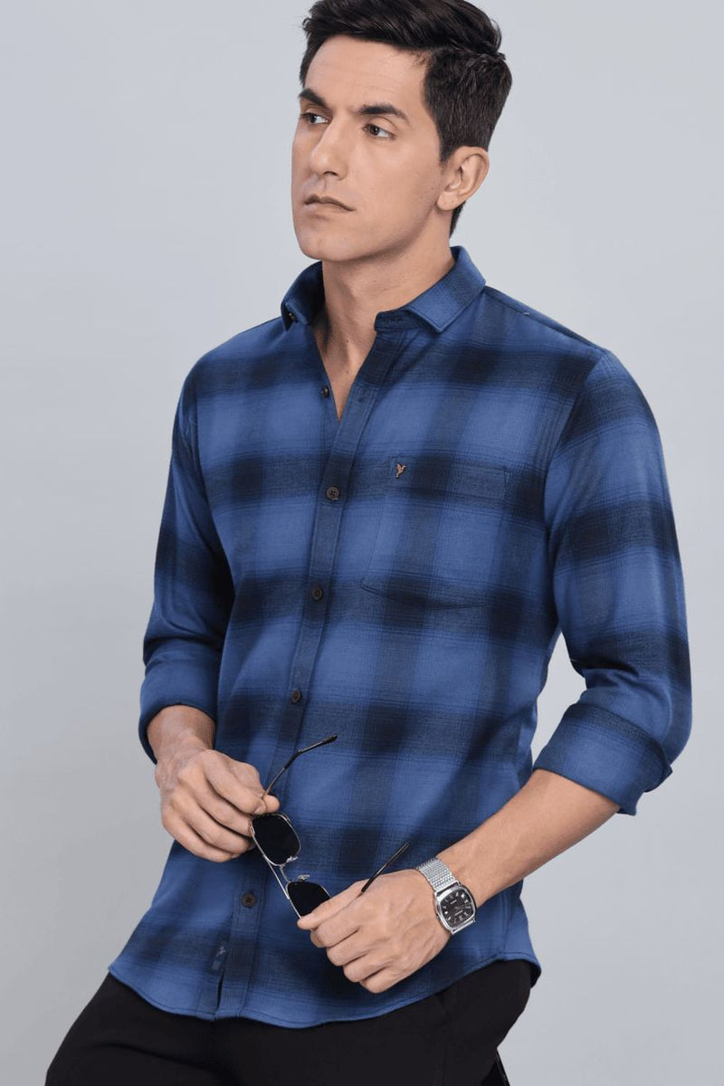 Blue & Navy Checks - Full-Stain Proof