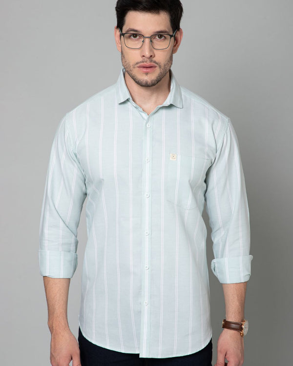 Mild Green Linear Stripes - Full-Stain Proof