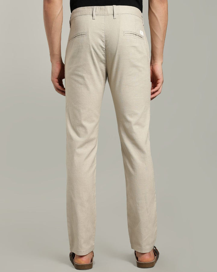 Dusty Cream - 2 way stretch - COTTON LINEN PANT