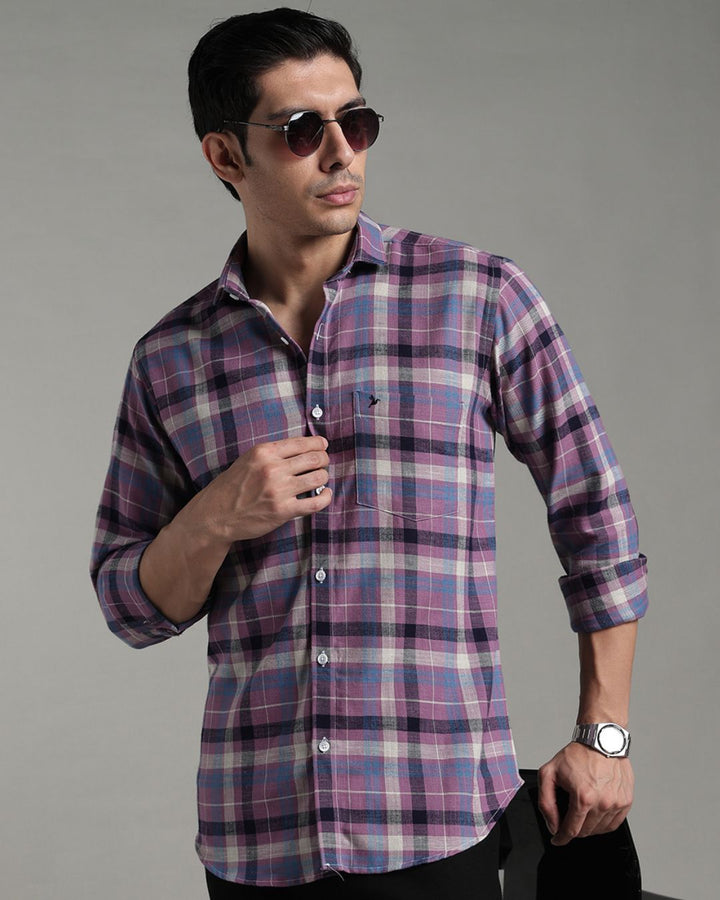 Dusty Pink & Black Line Checks -Full-Stain Proof