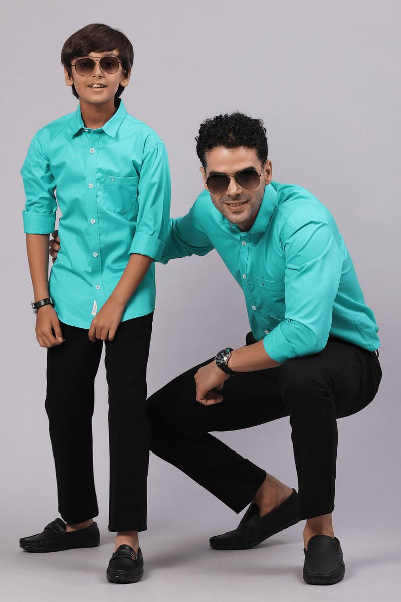 FATHER & SON - Turquoise Green Solid