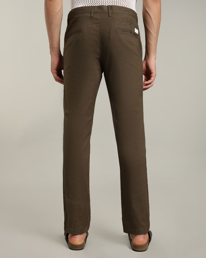 Dark Green - 2 way stretch - COTTON LINEN PANT