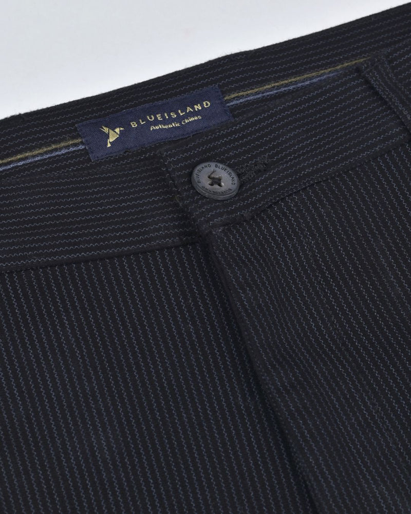 Black Seismic Wave Printed - 2 way stretch - COTTON PANT