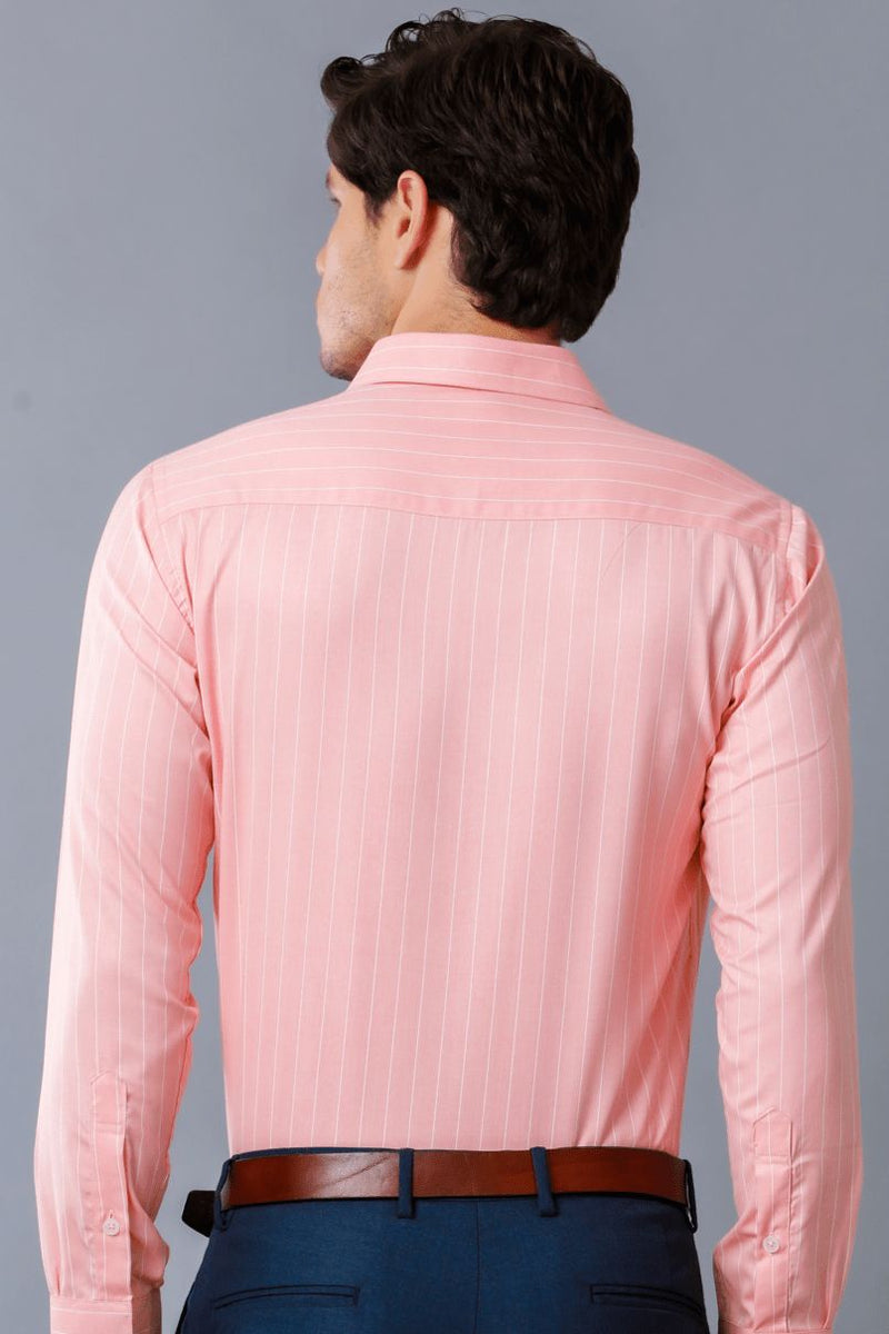 Fawn Pink Formal Stripes- Full-Stain Proof
