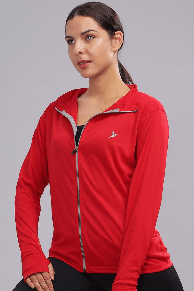 Bright Red - Women's Sunblock Jacket