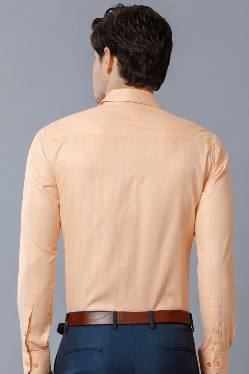 Peach Orange Formal Stripes - Full-Stain Proof