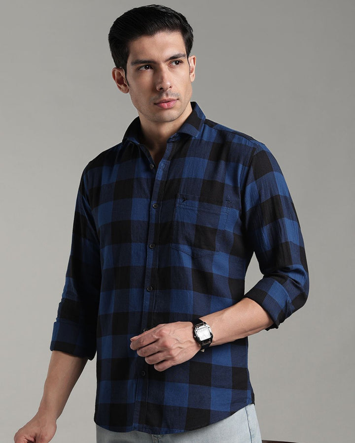 Blue & Black Box Checks - Full-Stain Proof
