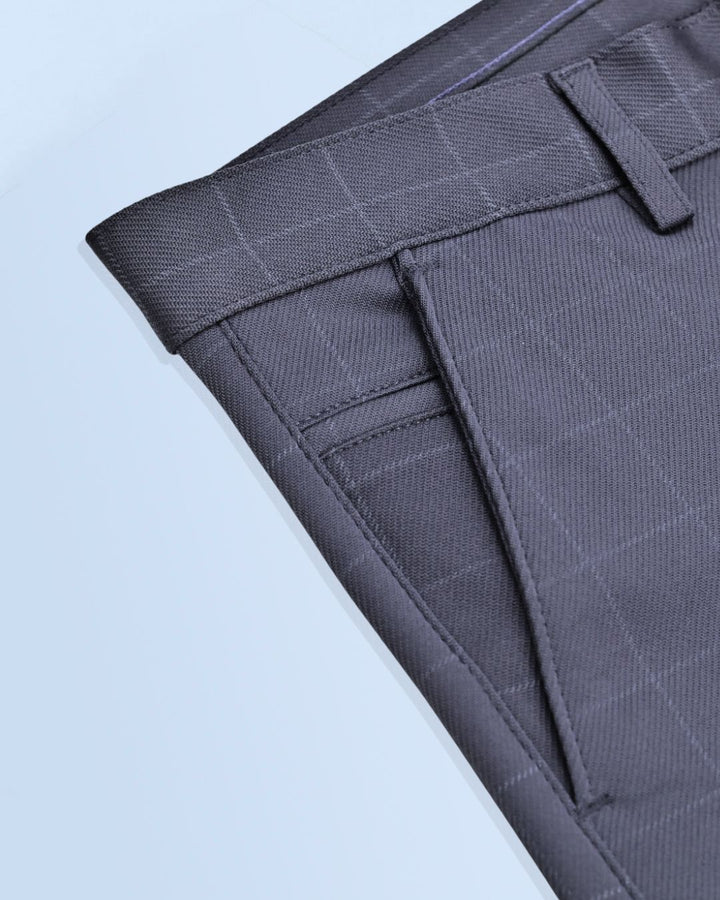 Grey Box Checks - 2 way stretch - COTTON PANT