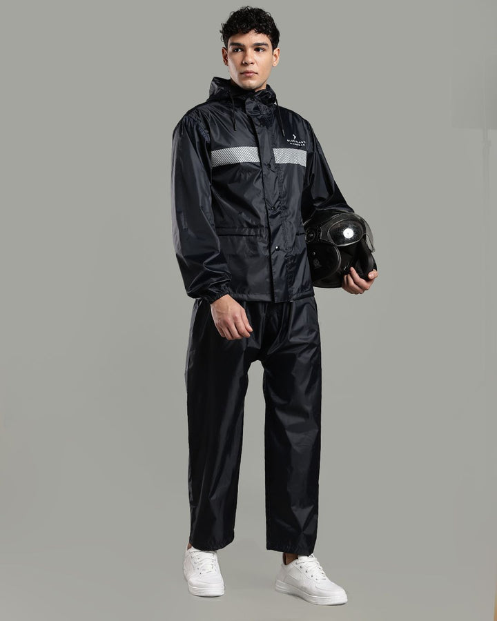 Navy Reflector - Rain Jacket with Pant and Mobile Pouch
