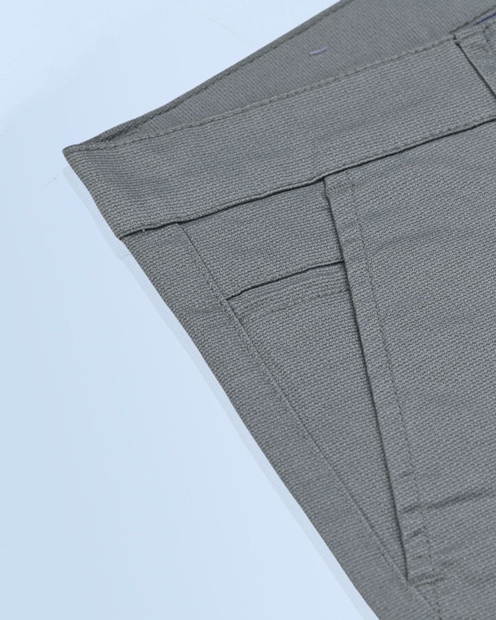 Grey Wave Printed - 2 way stretch - COTTON PANT