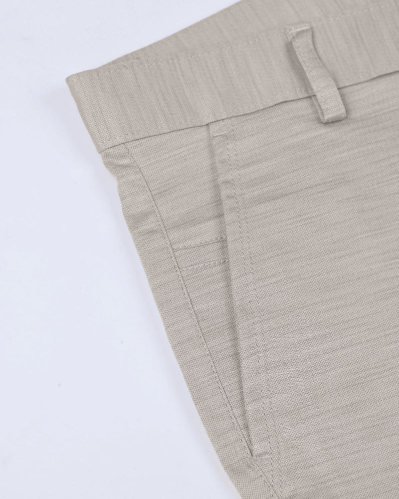 Cream Stripes - 2 way stretch - COTTON PANT