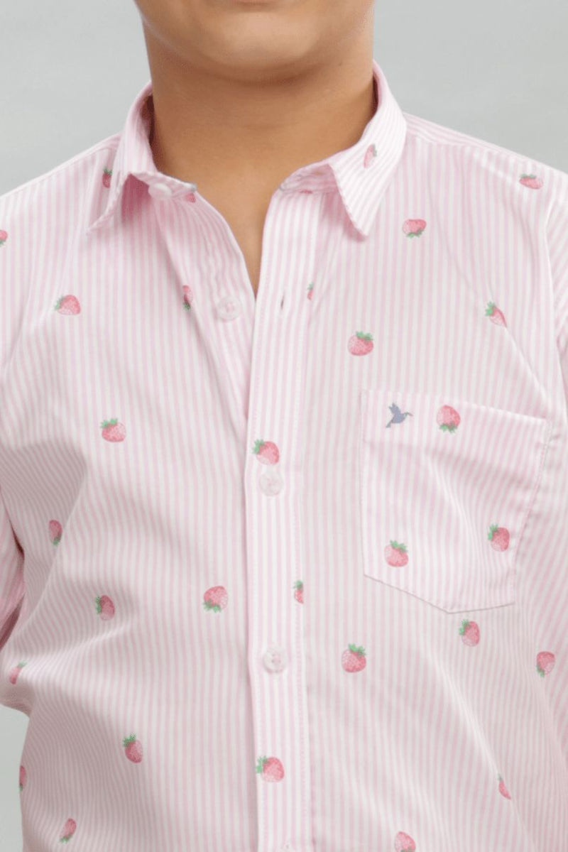 KIDS - Pink Berry Print - Half-Stain Proof Shirt