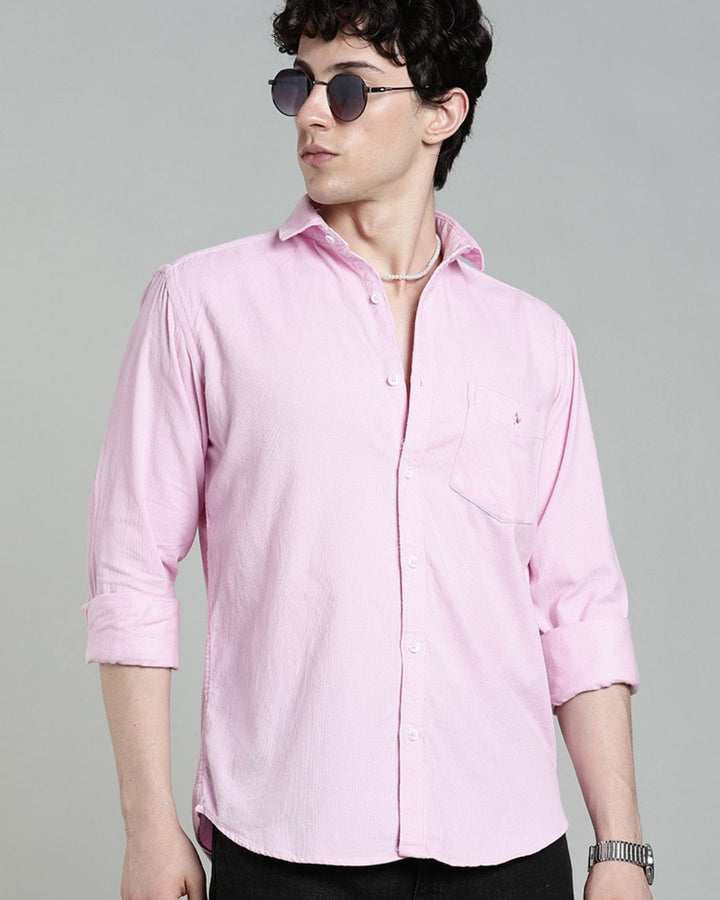 Rose Pink  -Full-Corduroy Shirt