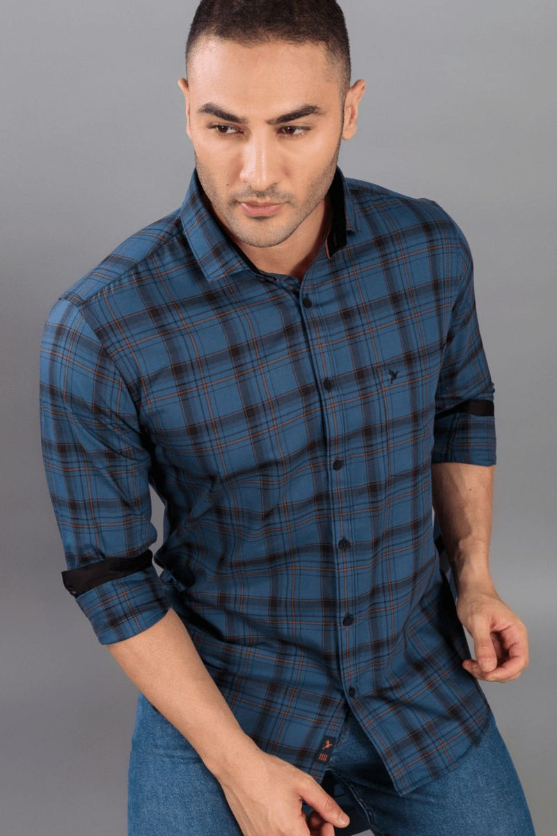 Blue and Black Checks - Full-Stain Proof