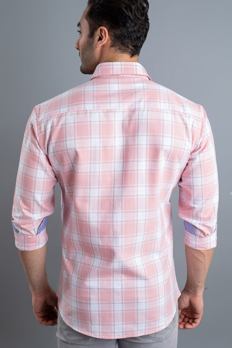 Baby Pink Checks - Full-Stain Proof