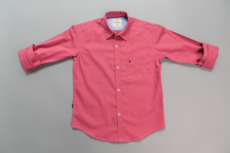 KIDS - Dark Pink Solid Shirt