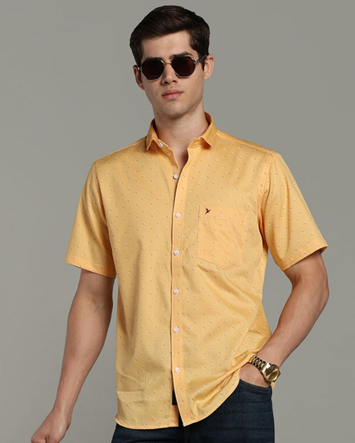 Bright Orange Dot Print -Half-Stain Proof