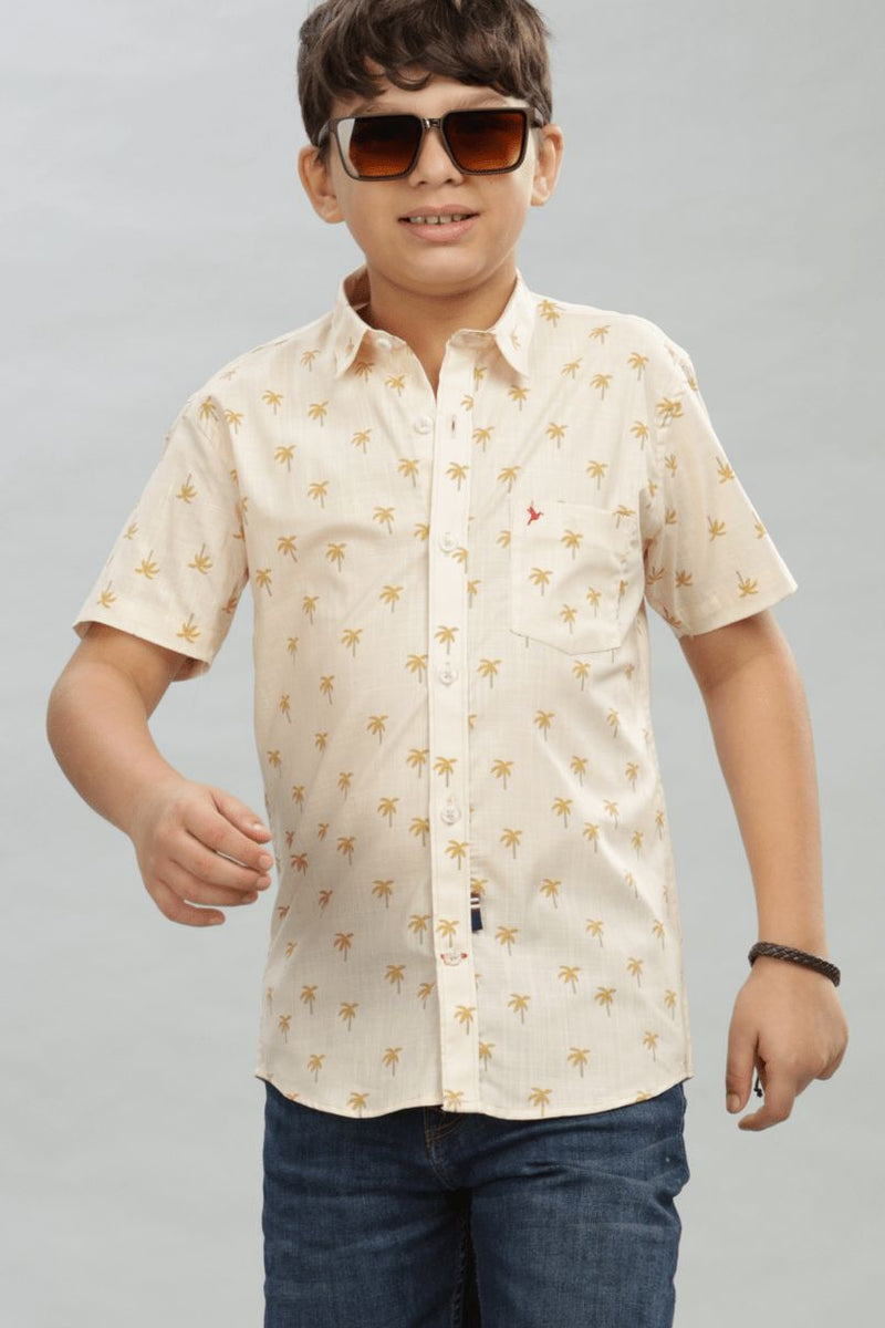 KIDS - Desert Palm Print - Half-Stain Proof Shirt