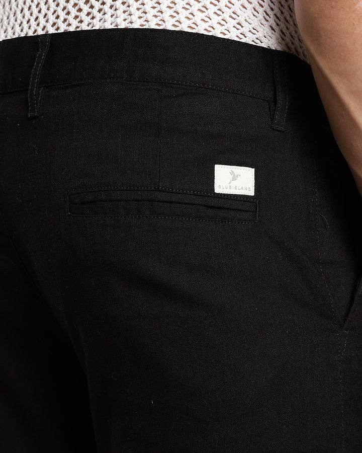 Brute Black - 2 way stretch - COTTON LINEN PANT