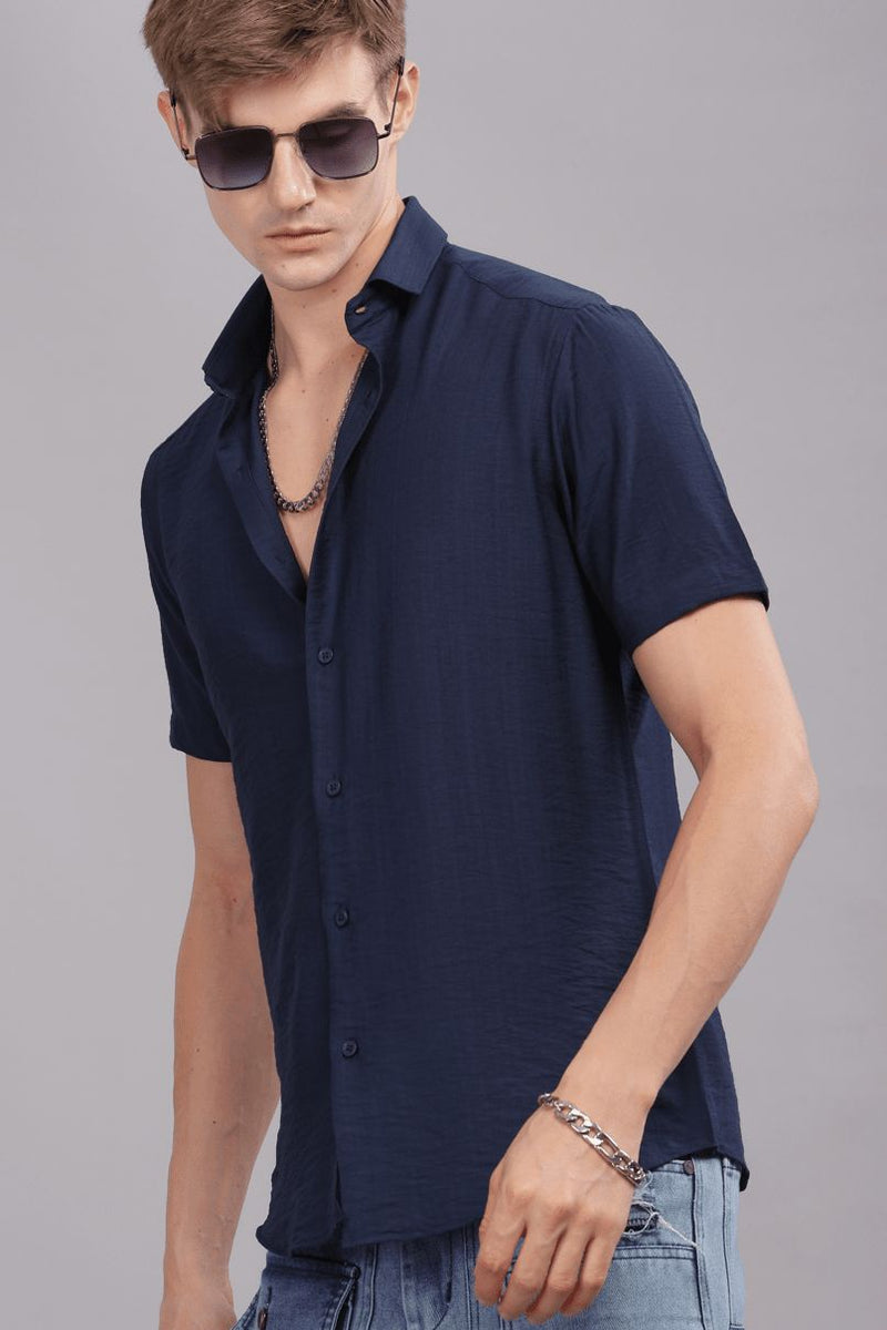 Navy Blue - Half Sleeve - Airlite Shirt