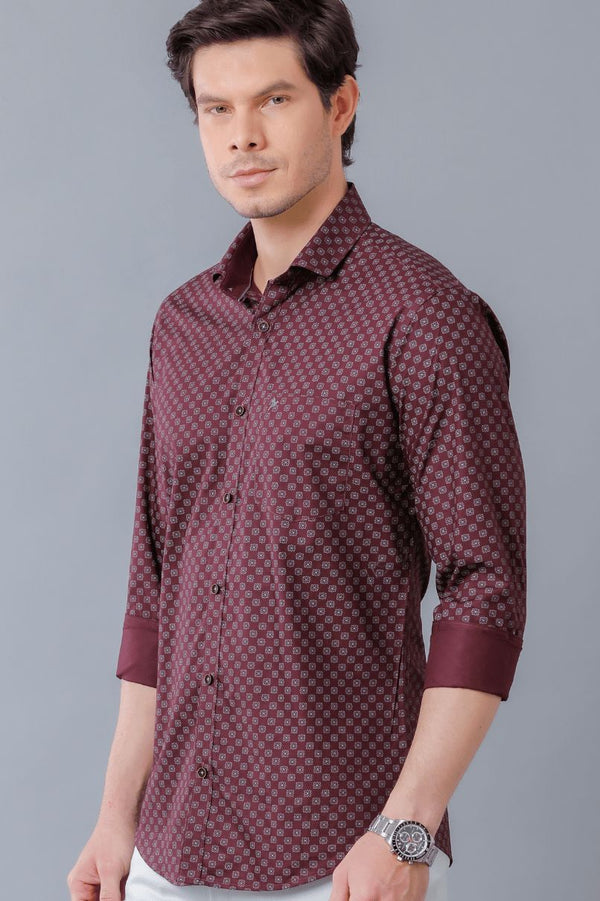 Maroon Stylish Print -Full-Stain Proof