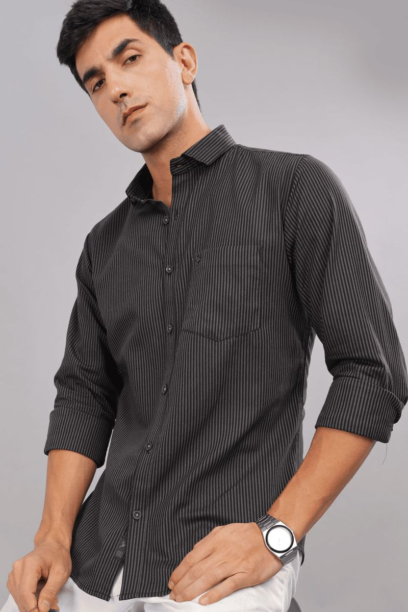 Black & Grey Formal Stripes - Full-Stain Proof