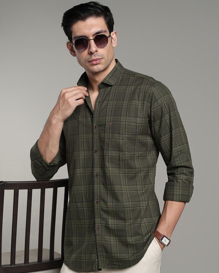 Jungle Green Multi Line Checks - Full-Stain Proof