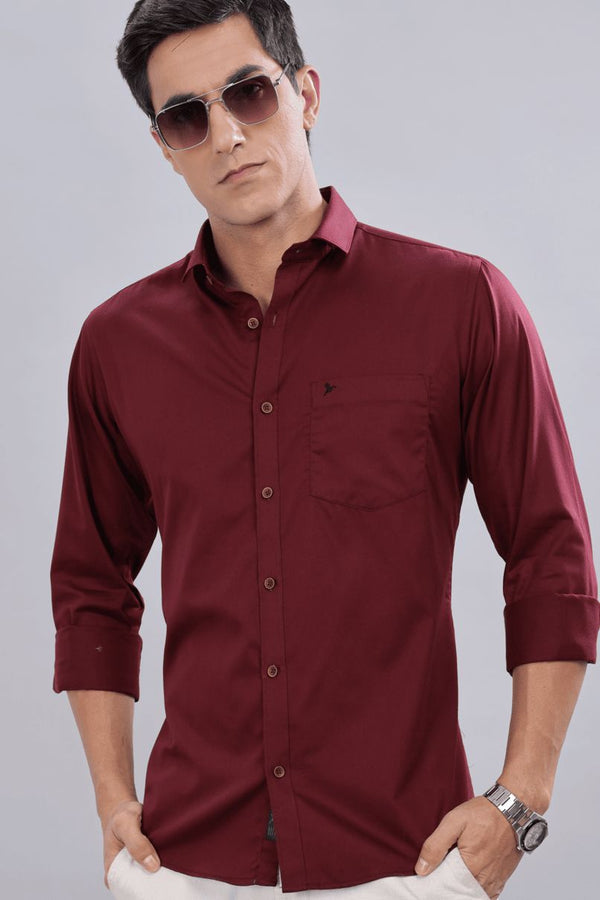 Maroon Red Solid-Full-Stain Proof