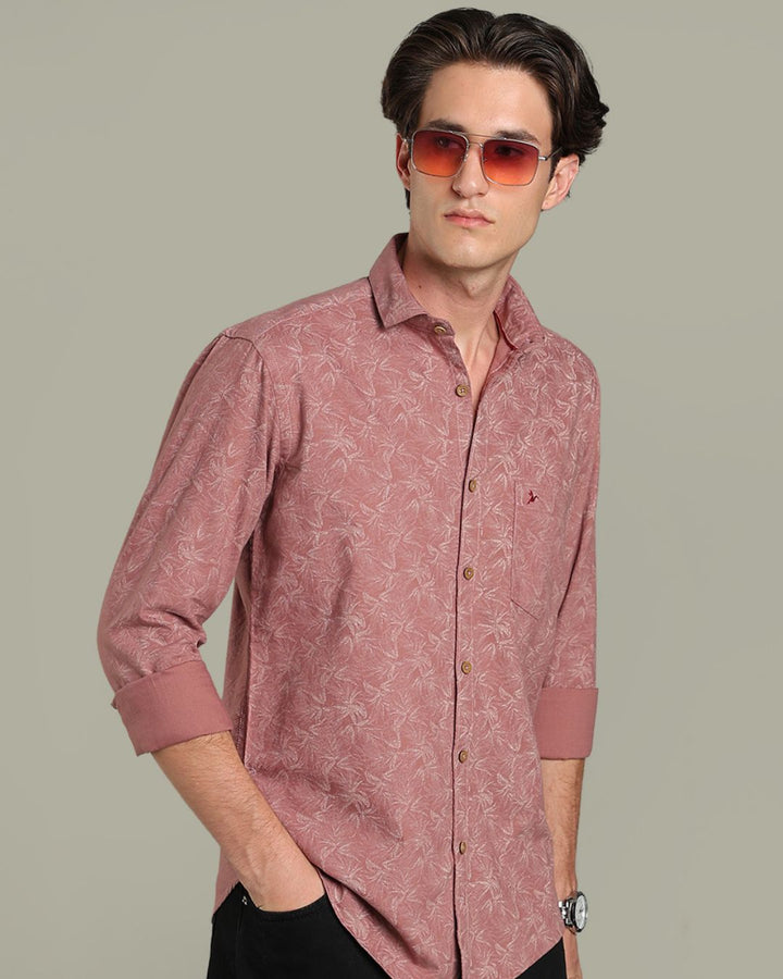 Dusty Rose Grass Print - Full-Stain Proof