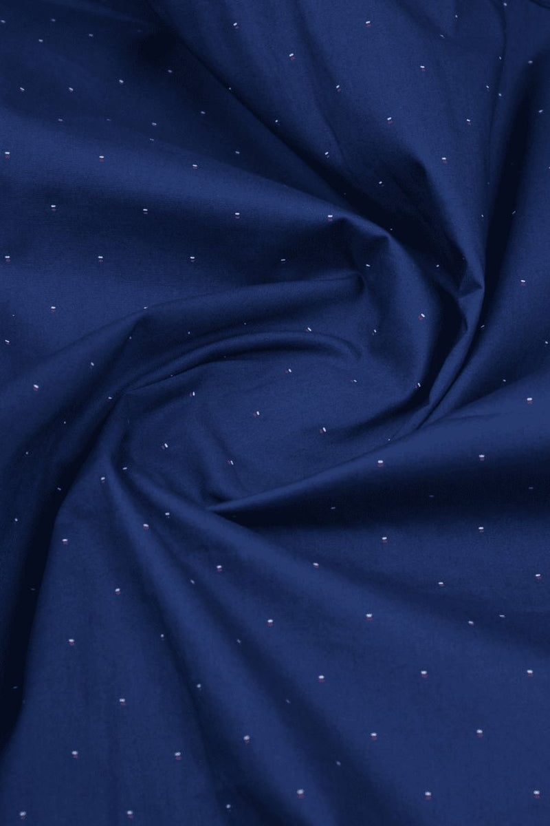 Navy Double dot Print -Full-Stain Proof